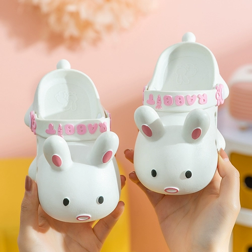 唯继 Детский нескользящий мультяшный кролик, слайдеры, тапочки, обувь, семейный стиль