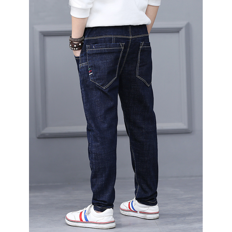 Fashion Children Jeans High Quality Big Boys Denim Trousers-图2