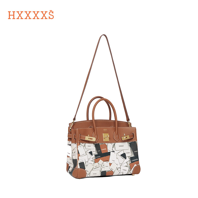 hxxxxs甜酷恶搞涂鸦标签款30铂金包 HXXXXS女士包袋