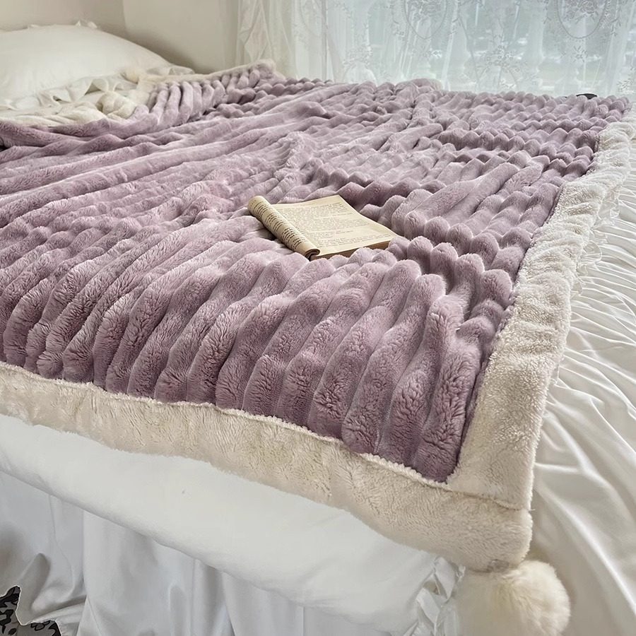 卡诗妮加厚双层兔毛绒毛毯冬季羊羔绒沙发休闲毯子办公室午睡盖毯,淘宝优惠券,粉丝福利购,淘宝优惠卷