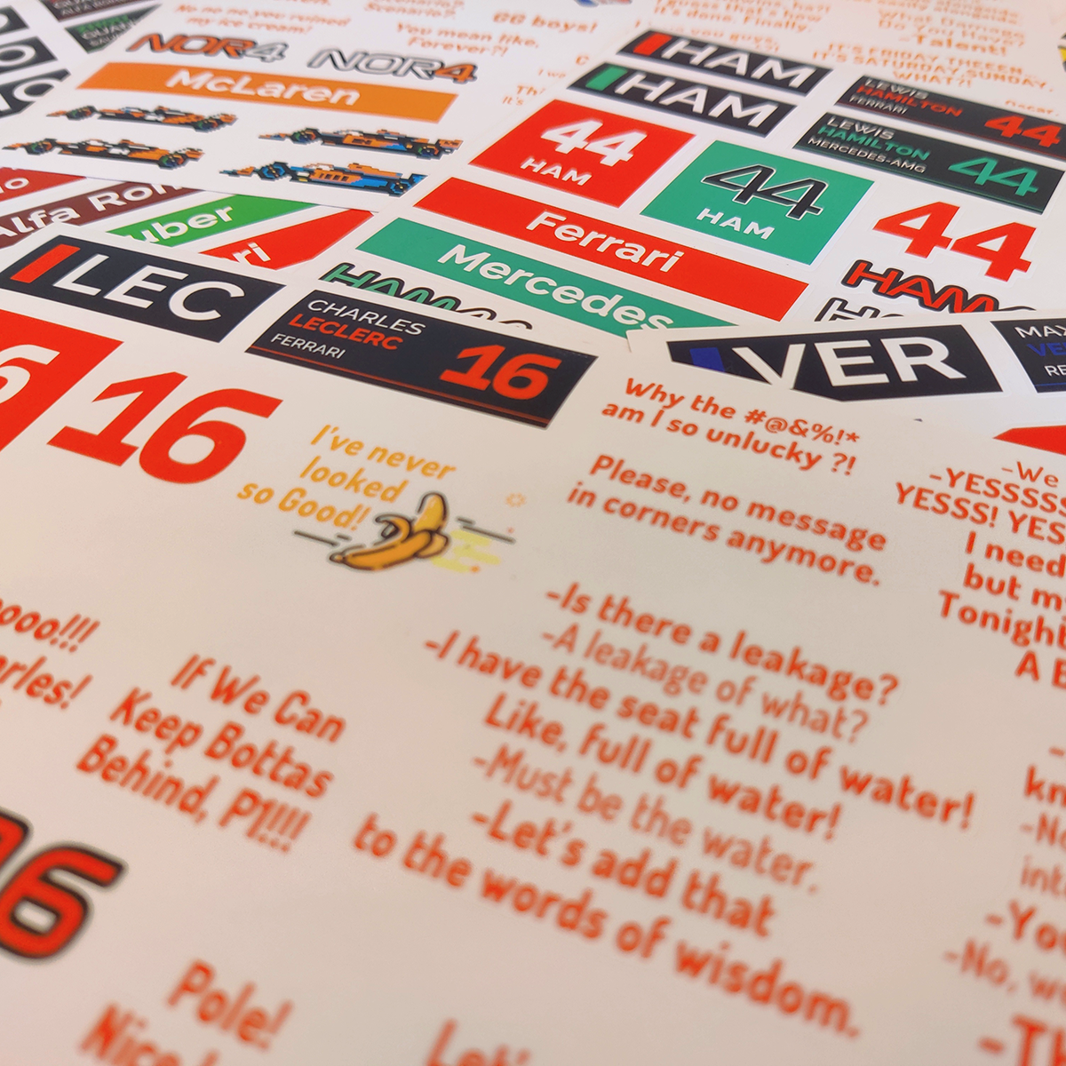 【贴纸】F1车手主题 铜版纸不干胶 2025更新款 潘潘乐扣老汉罗素,淘宝优惠券,粉丝福利购,淘宝优惠卷