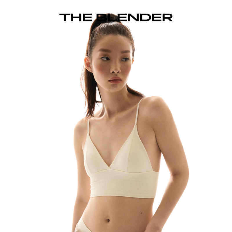 The Blender  深V美背瑜伽透气内衣夏季女胸罩背心文胸三角杯套装 - 图2