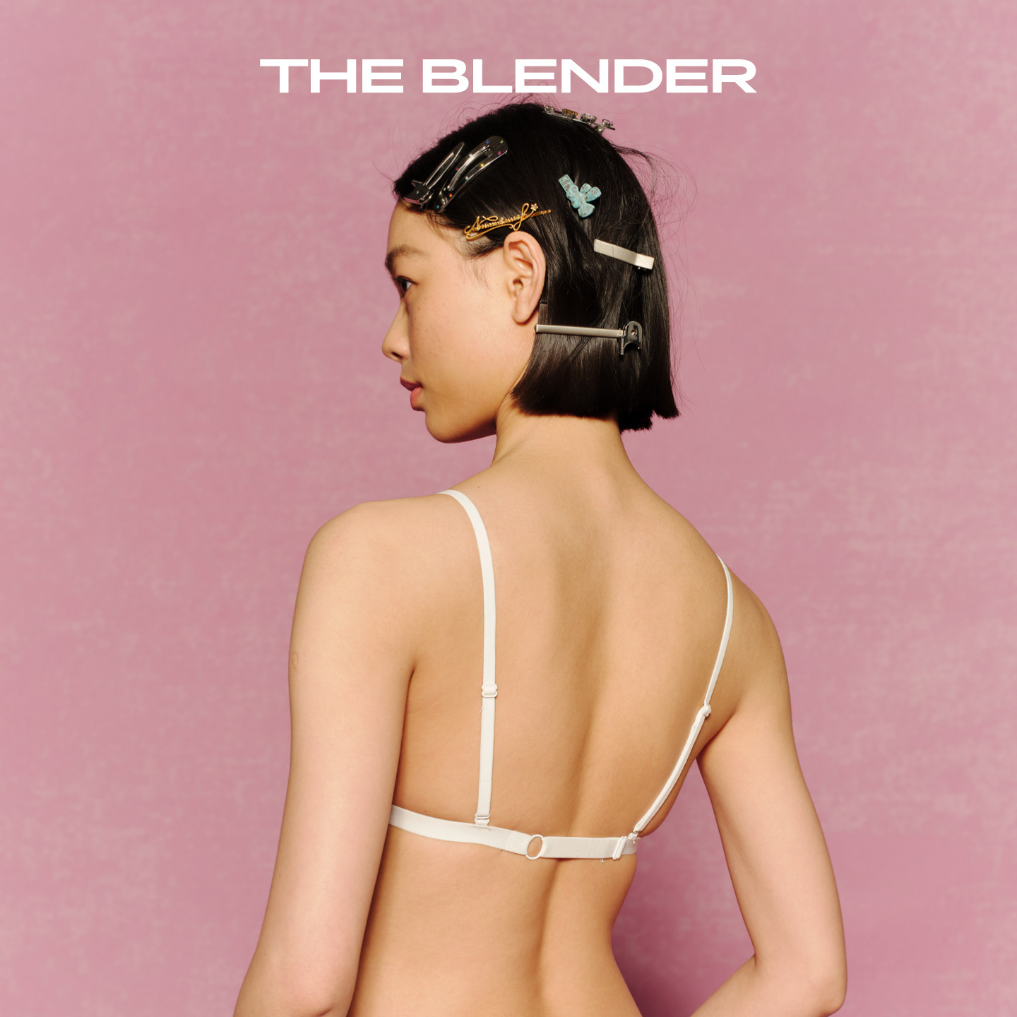 TheBlender printed embroidered triangle cup bra