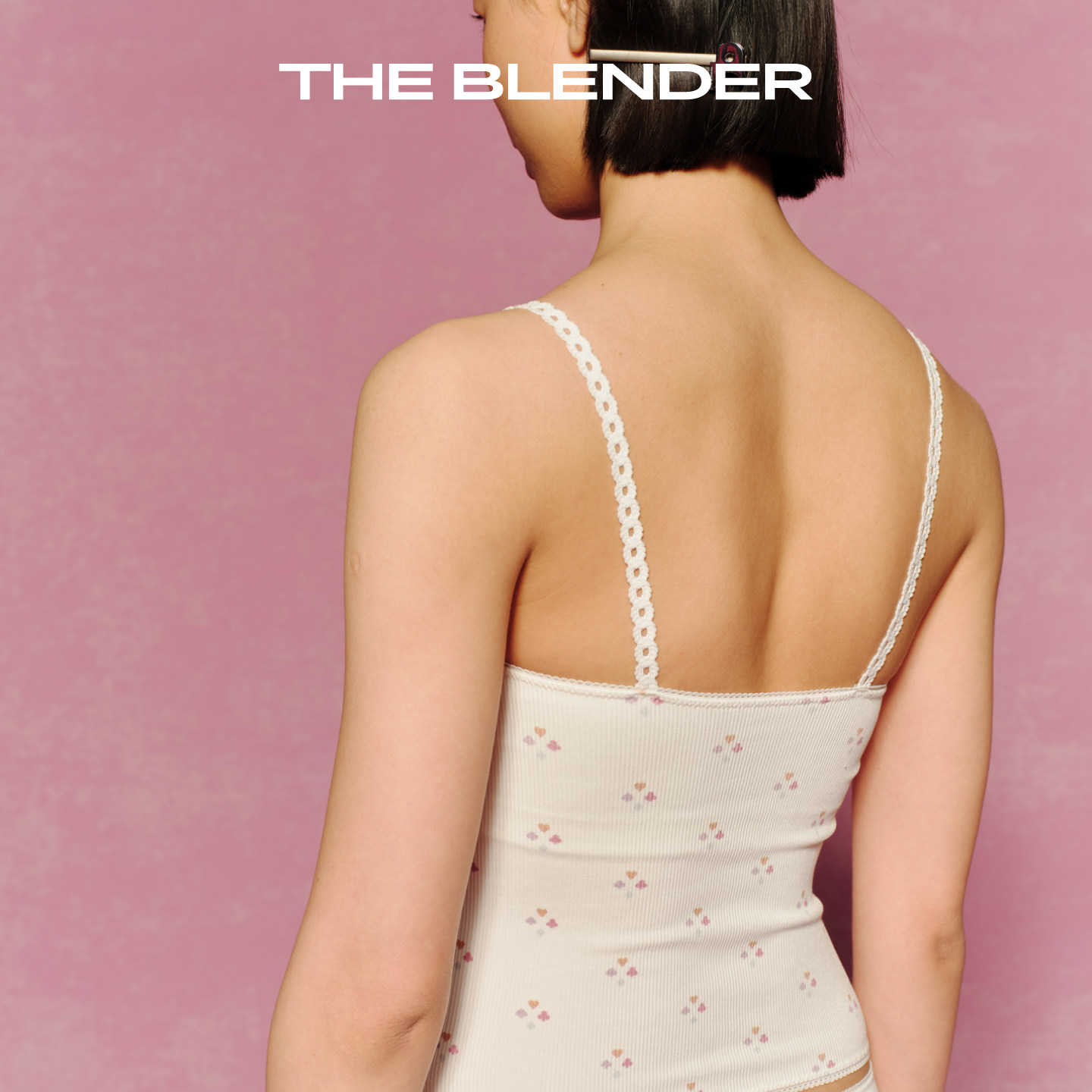 TheBlender printed embroidered camisole for women