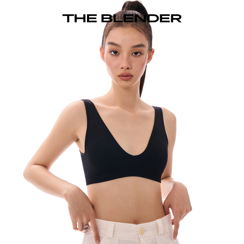 The Blender 低领大U运动美背无痕夏季内衣女胸罩文胸背心套装