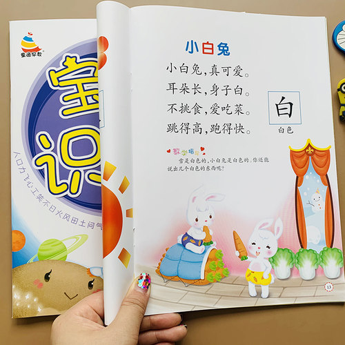 全套2本学前识字绘本阅读儿歌顺口溜幼儿园托班宝宝认字启蒙学前识字教材书1-2-3岁幼儿学前教育早教书4-5-6岁智力幼儿益智游戏书 - 图1
