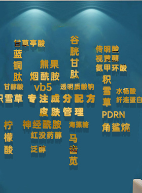 美容院专注成分配方墙面氛围布置