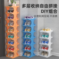 Simple shoe rack Subway domestic door multilayer shoe cabinet indoor shoes containing deviner small and narrow province space shelve