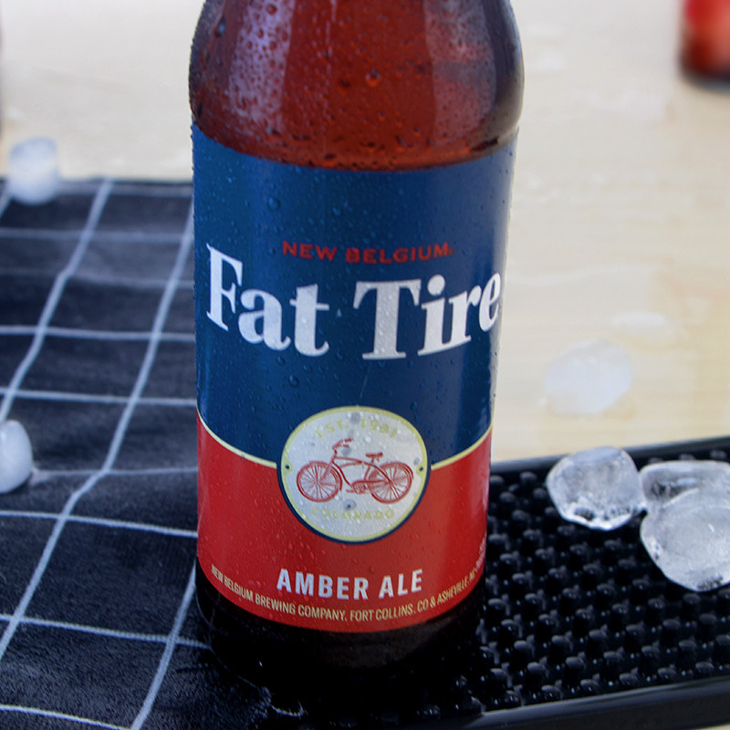 整箱美国原装进口 新比利时胖轮胎琥珀艾尔精酿啤酒 355ml*24瓶装