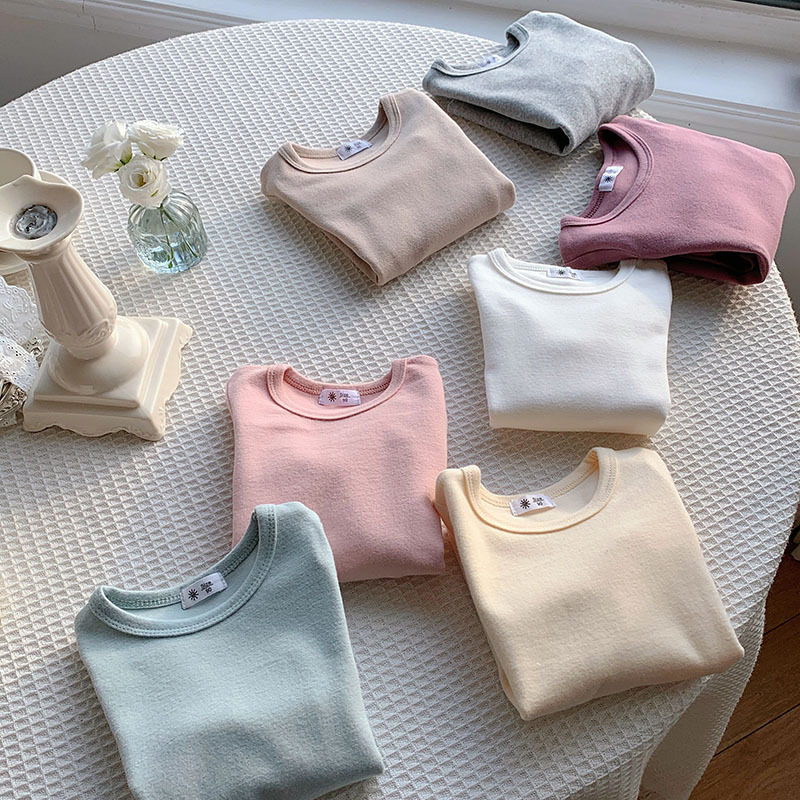 儿童纯棉秋衣男女童秋冬上衣修身长袖圆领打底衫宝宝弹力保暖内搭,淘宝优惠券,粉丝福利购,淘宝优惠卷