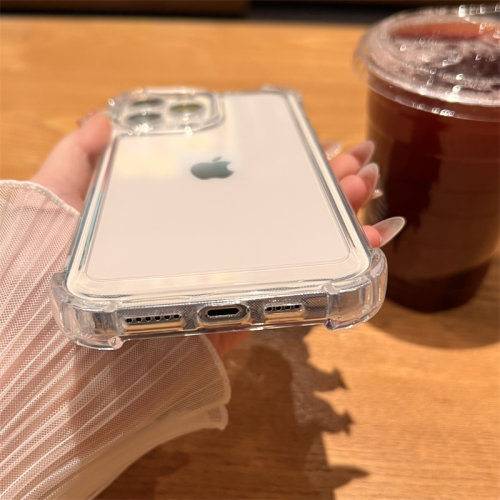 透明四角防摔适用苹果16手机壳新款苹果17promax套iphone16pro硅胶18pro全包苹果15外壳14plus简约13女12男11 - 图3