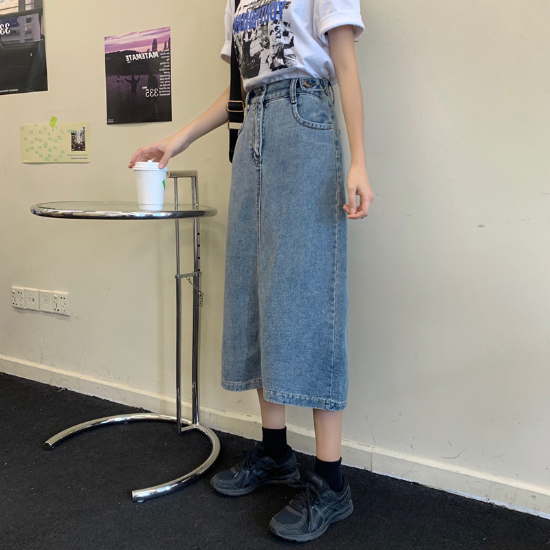 大码女装适合胖胖女孩的高腰半身裙 谷坞大码女装