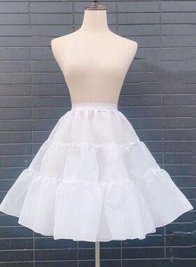裙撑lolita无骨软中长款洛丽塔日常撑汉服撑衬裙延长撑50厘米