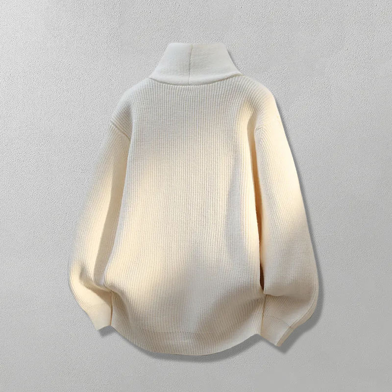 汉序秋冬季日系复古设计感开衫纽扣毛衣服外套针织男宽松休闲线衣 - 图3