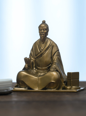 简修行黄铜王阳明摆件随身佛