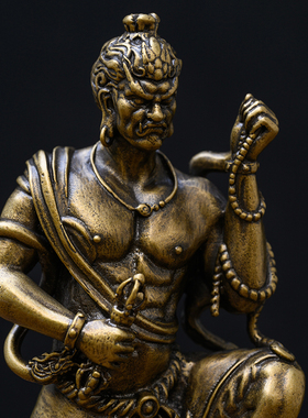 简修行黄铜不动明王金刚杵摆件