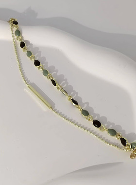 法式复古双层手链女ins小众轻奢手镯独立包装高级感手饰女高档