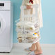Dirty clothes storage basket foldable to save space
