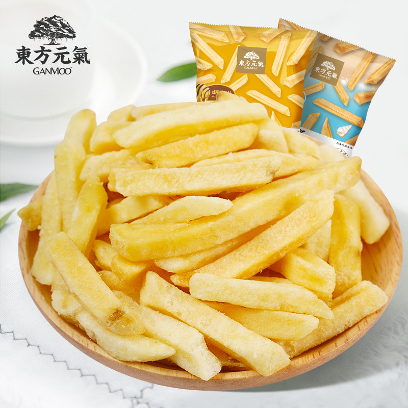 东方元气原切薯条65gx4袋休闲薯片 东方元气膨化食品