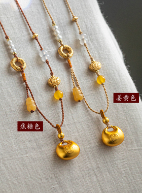 女士高档礼物多宝项链绳手工编绳