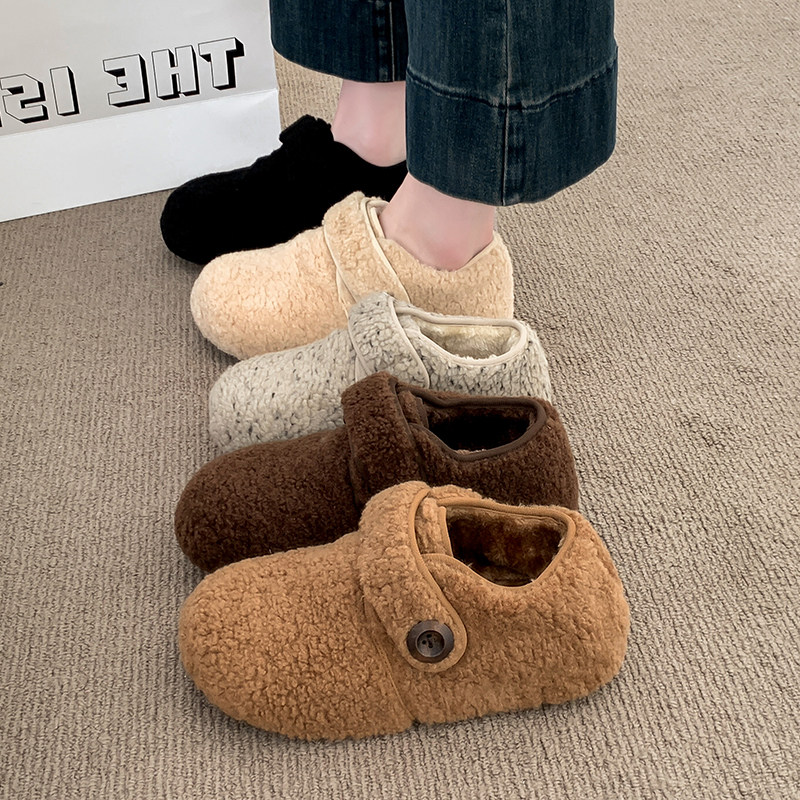 厚底加绒勃肯鞋玛丽珍毛毛鞋女冬外穿2025新款雪地靴豆豆鞋棉鞋子,淘宝优惠券,粉丝福利购,淘宝优惠卷