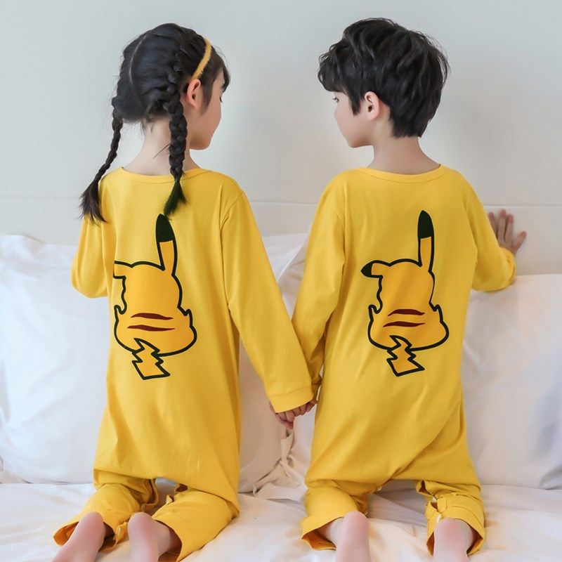 春秋纯棉连体长袖卡通男童防踢睡衣 绅米汇睡衣/家居服套装