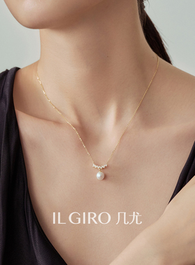 几尤ILGIRO淡水珍珠纯银锁骨链