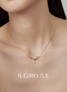 几尤纯银弦扣高级感锁骨链新款