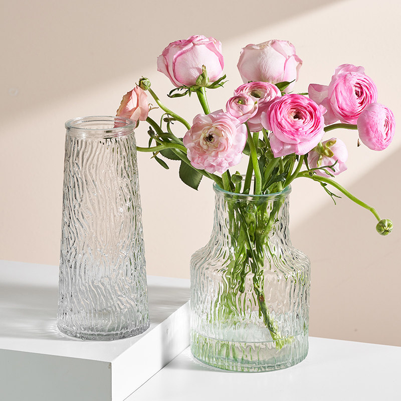 【三件套】网红北欧玻璃花瓶透明水养插花玫瑰百合富贵竹餐桌摆件,淘宝优惠券,粉丝福利购,淘宝优惠卷