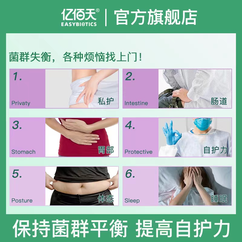 【四盒装】亿佰天益生菌蔓越莓女性益生菌冻干粉私处妇科益生菌 - 图2