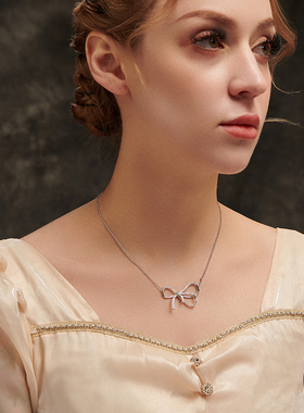 项链轻奢纯银锁骨链小众饰品