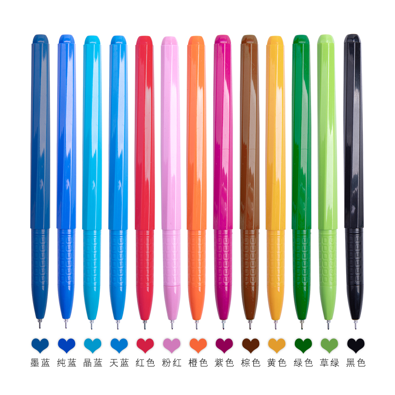 晨光彩色中性笔芯学生做笔记专用12色新流行0.38mm水笔各种颜色的替芯混装签字笔组合签字笔糖果色水性手账笔 - 图2