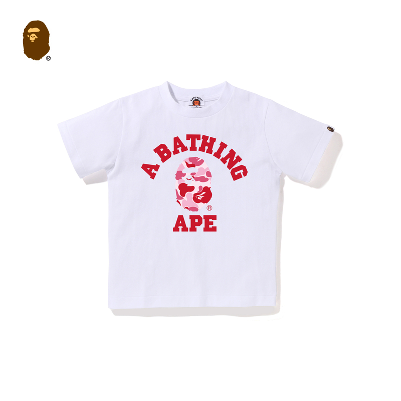 BAPE童装25年春夏迷彩猿人字母印花短袖T恤005103O - 图3
