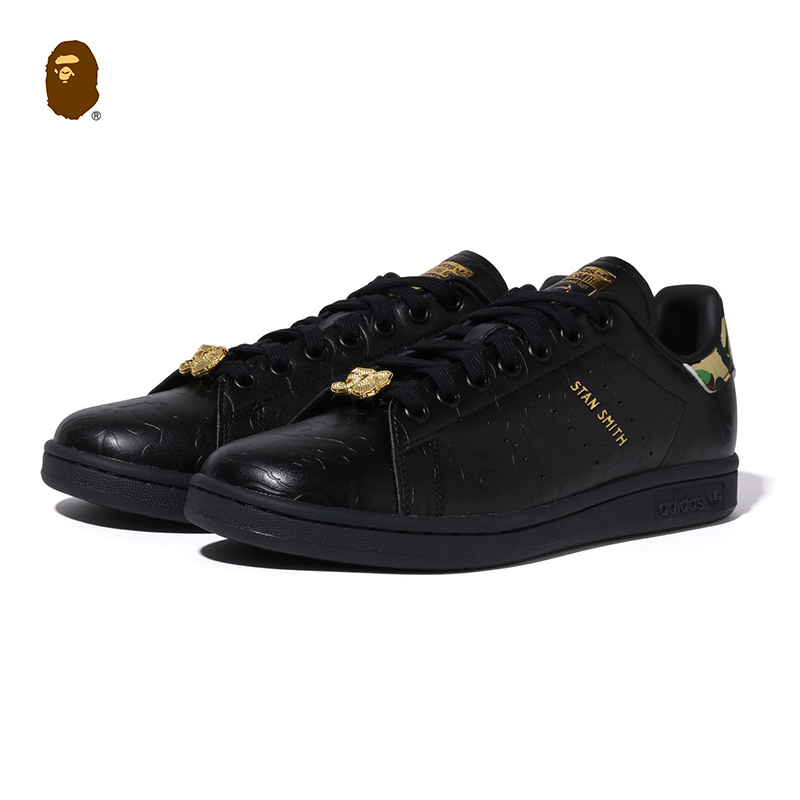 BAPE三叶草联名男鞋秋冬STAN SMITH经典运动板鞋休闲鞋191909L - 图0