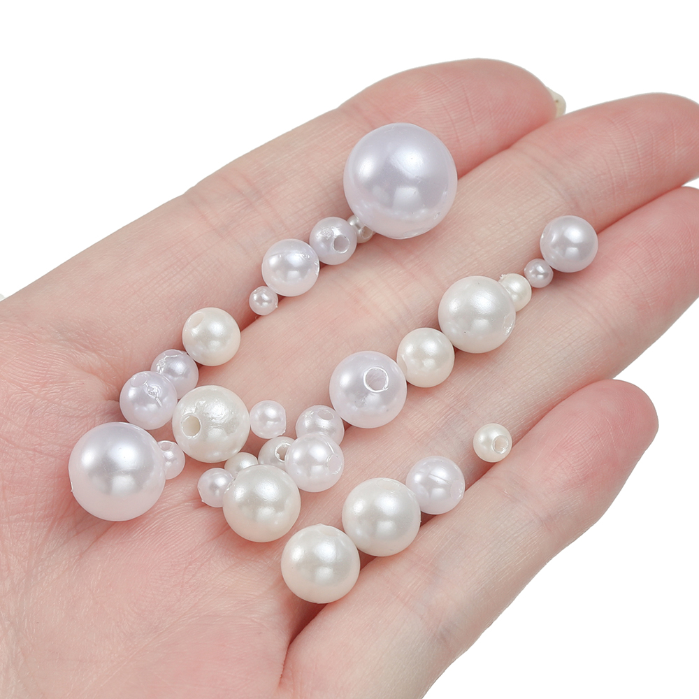 ABS塑料仿立体圆奶油珍珠辅料串珠手工diy手链项链耳饰装饰品材料 - 图3