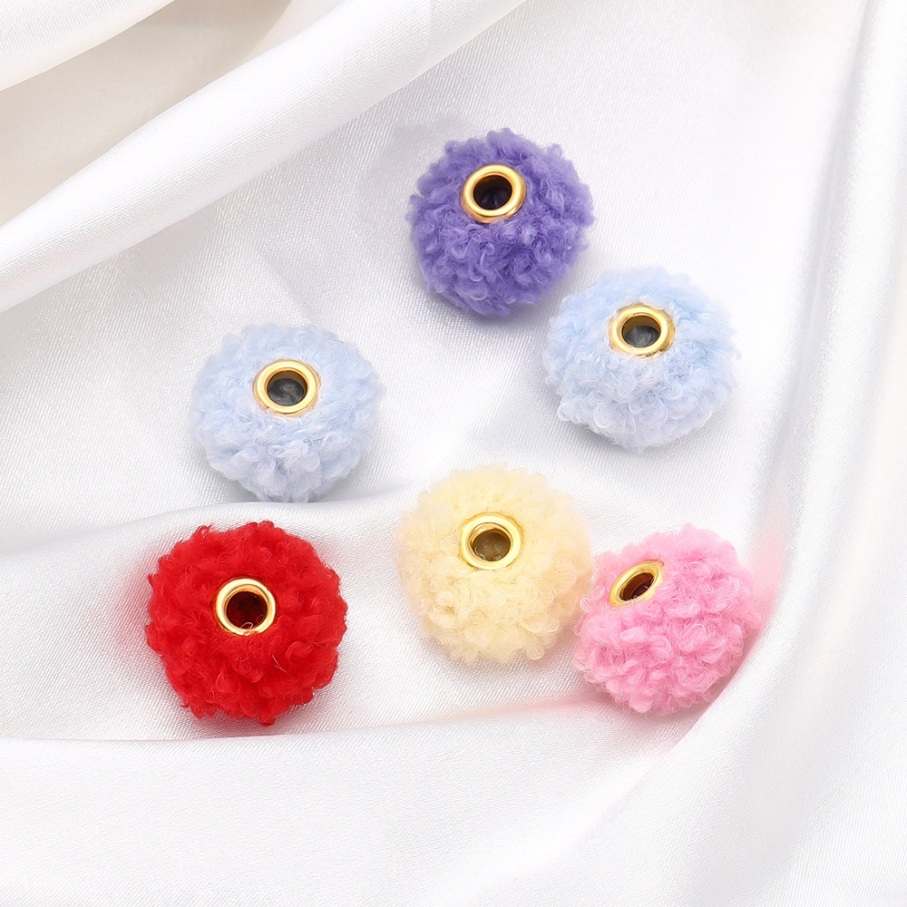 17mm泰迪绒秋冬包布大孔珠子diy耳钉毛绒包服饰穿孔毛球配饰,淘宝优惠券,粉丝福利购,淘宝优惠卷