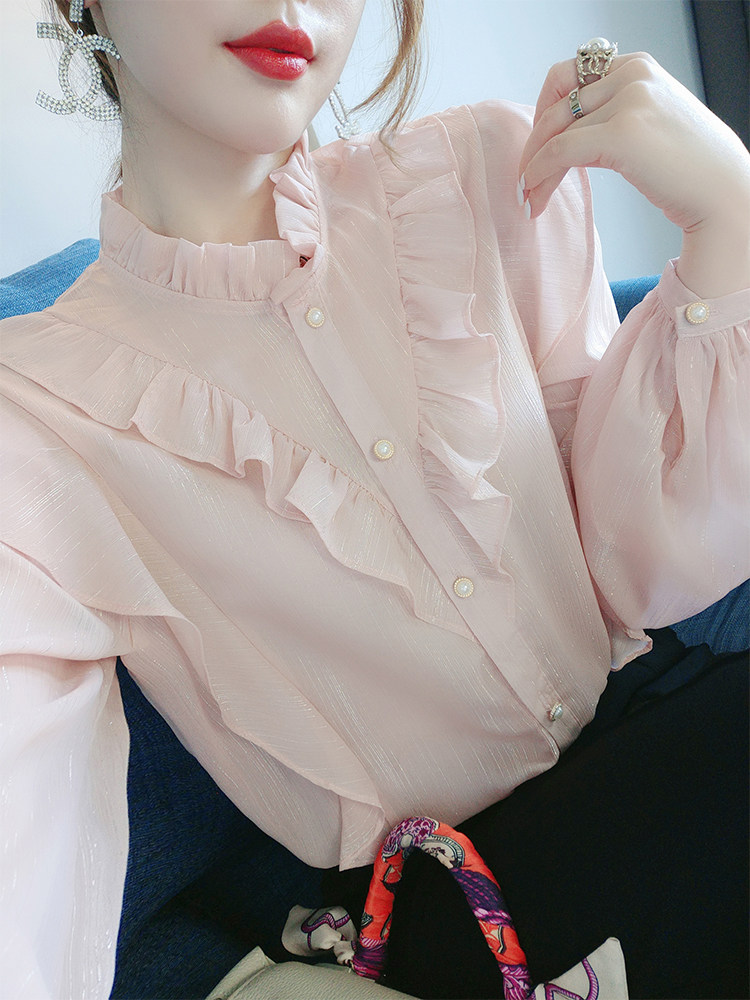 尚维洛2020早秋新款灯笼袖女衬衫 尚维洛衬衫