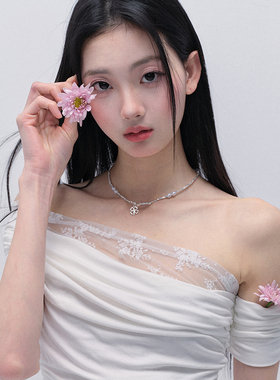 易碎商店幸运四叶草珍珠项链