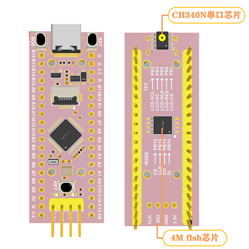 STM32F103c8t6 TFT屏幕开发板0.96寸LCD 单片机 ARM 进口原装芯片 - 图1