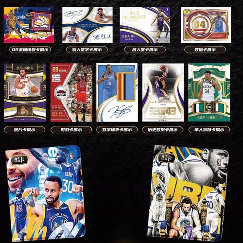 酷卡NBA球星卡黑耀篮球10元第1弹斯蒂芬库里动漫周边收藏珍稀卡牌 - 图0