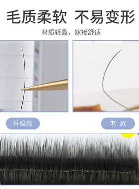 嫁接睫毛单根圆毛超软风吹动的