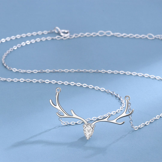 Deer all the way with you Valentine's Day birthday gift clavicle chain