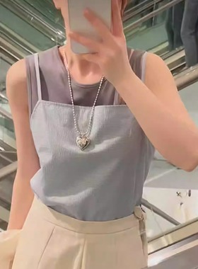 韩国东大门时髦金属大爱心项链