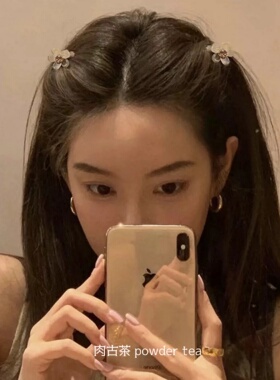 韩国代购甜美少女花朵彩钻发夹