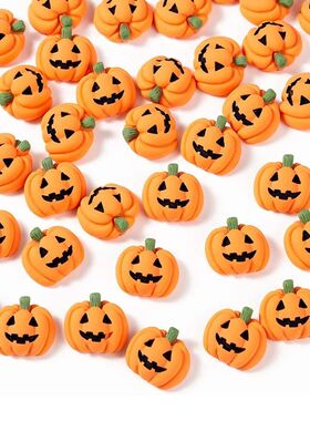 10/20pcs Resin Mini Halloween Pumpkin Miniature, Flat-backed