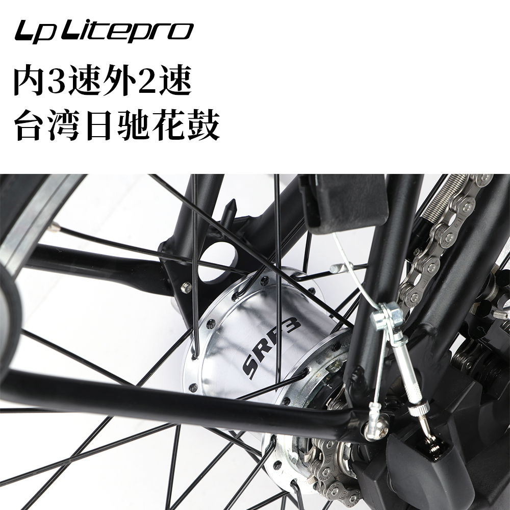 LP Litepro国产小布折叠车16寸内3外2速小轮便携轻量自行车小布车-图1