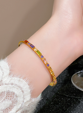 古里雅多巴胺彩色水晶手链高级感