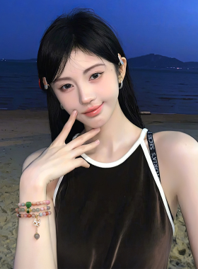 古里雅玉石水晶串珠手链高级感