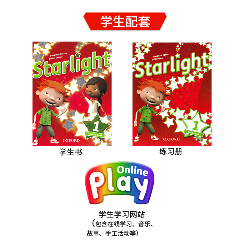 【麦凯思图书】原版进口 7-12岁新版Oxford牛津星光少儿英语 Starlight6级美式发音教材学生套装（学生书+册）6级别赠送资料-图2