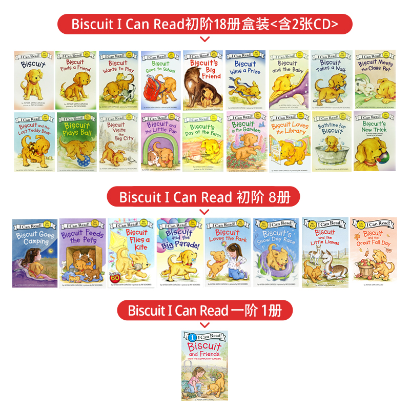 英文原版进口I Can Read biscuit小饼干狗18册系列My First biscuit儿童英语启蒙画册分级阅读幼儿用书 幼儿园课外读物早教绘本书 - 图1